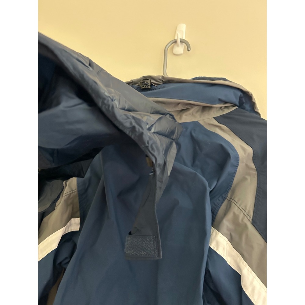 Columbia Vertex Interchange 2-in-1 Jacket Mens Medium Blue Gray Hooded Fleece - Picture 7 of 7